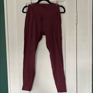 Halara Burgundy High-Waisted V Leggings